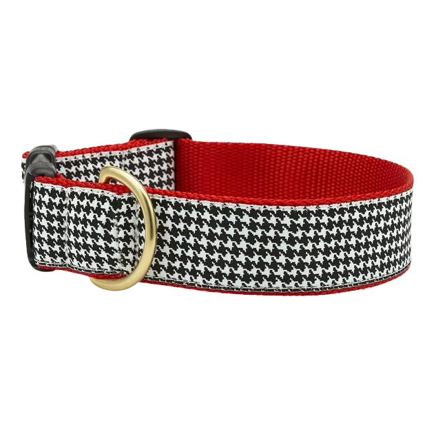 HOUNDSTOOTH-DOG-COLLAR-EXTRA-WIDE-LARGE-BREED