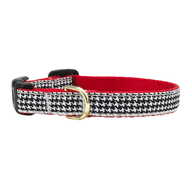 HOUNDSTOOTH-DOG-COLLAR-SMALL-BREED-TEACUP