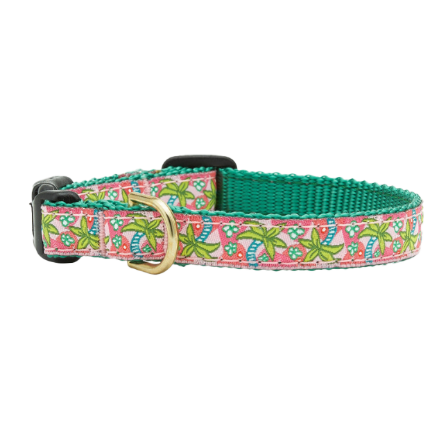 PINK-PALMS-DOG-COLLAR-SMALL-BREED-TEACUP