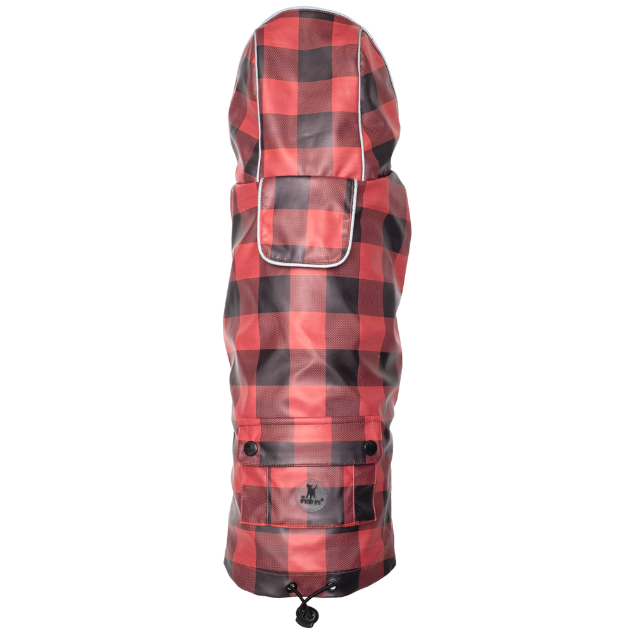 Red 2025 plaid raincoat
