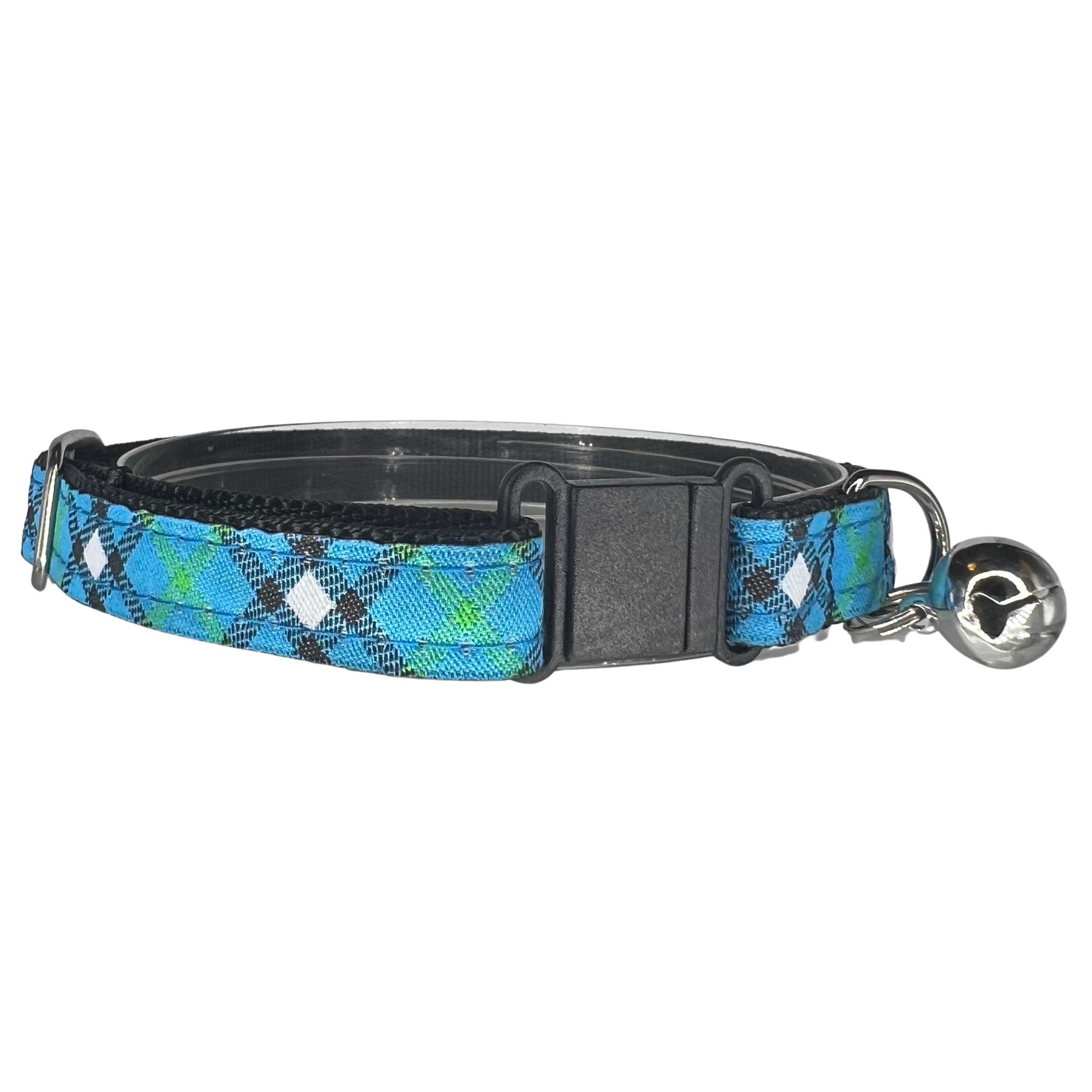 BIAS-PLAID-BLUE-CAT-COLLAR-WITH-BELL
