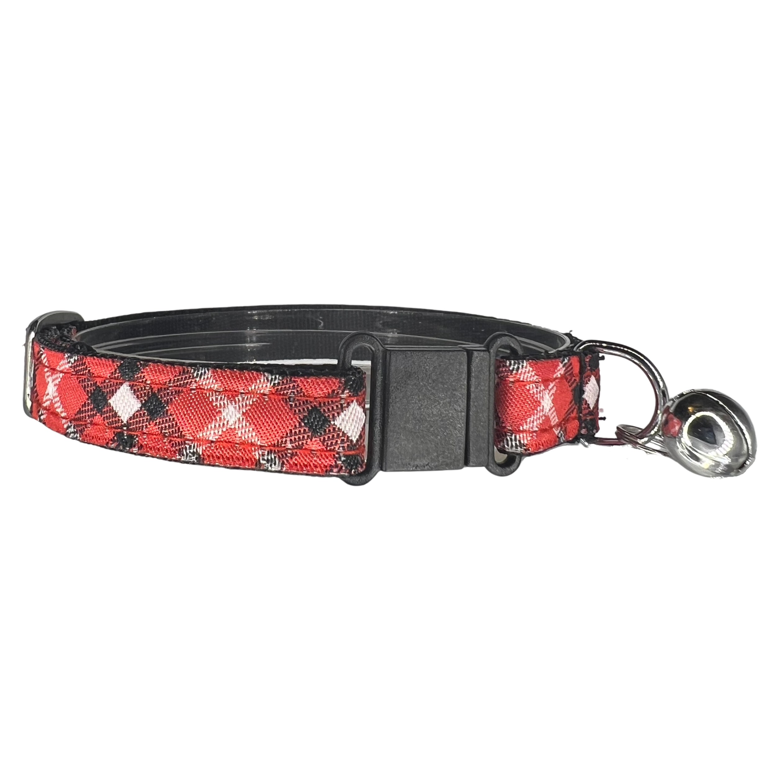 BIAS-PLAID-RED-CAT-COLLAR-WITH-BELL