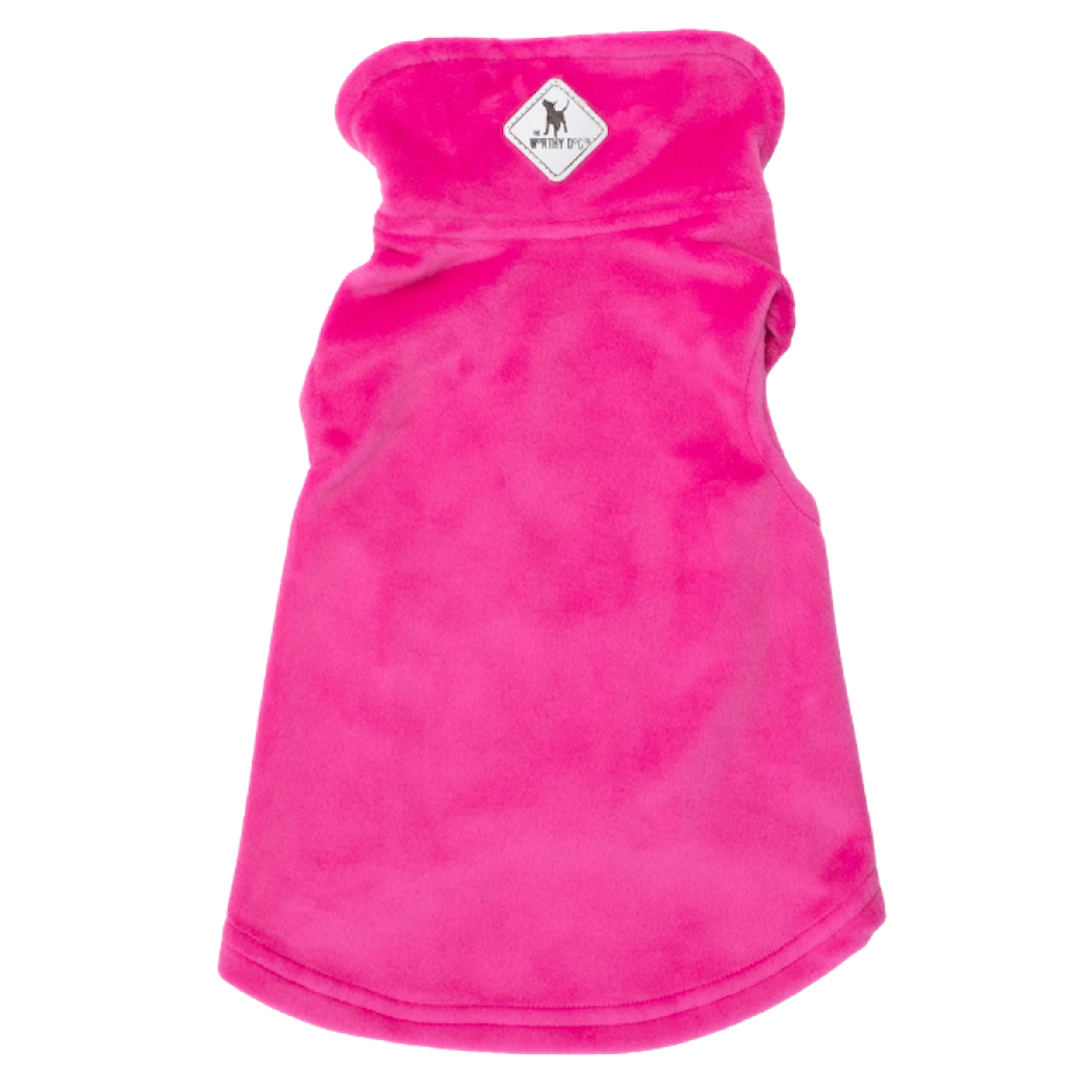 Pink dog sweater on a white background