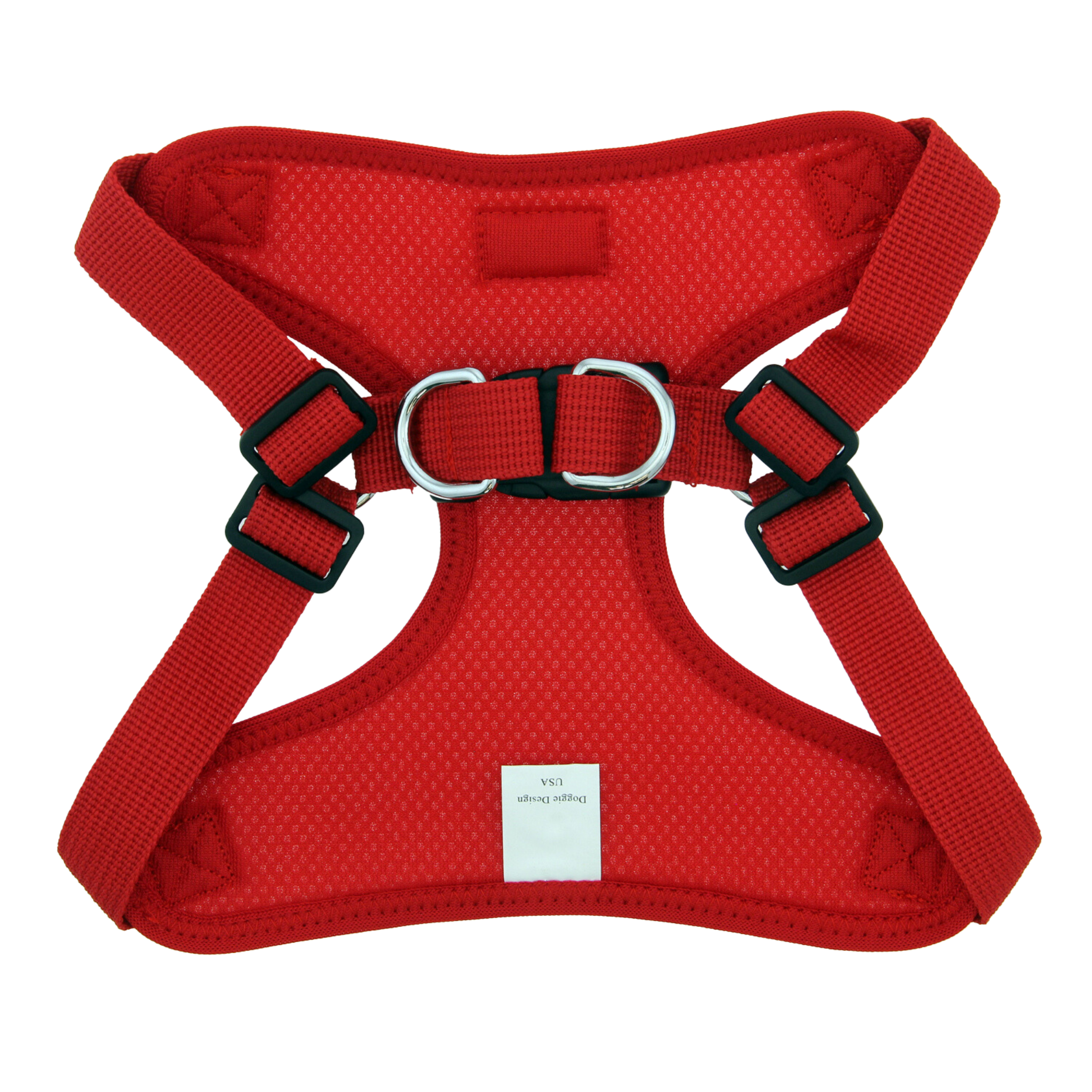 FLAME-RED-WRAP-SNAP-DOG-HARNESS