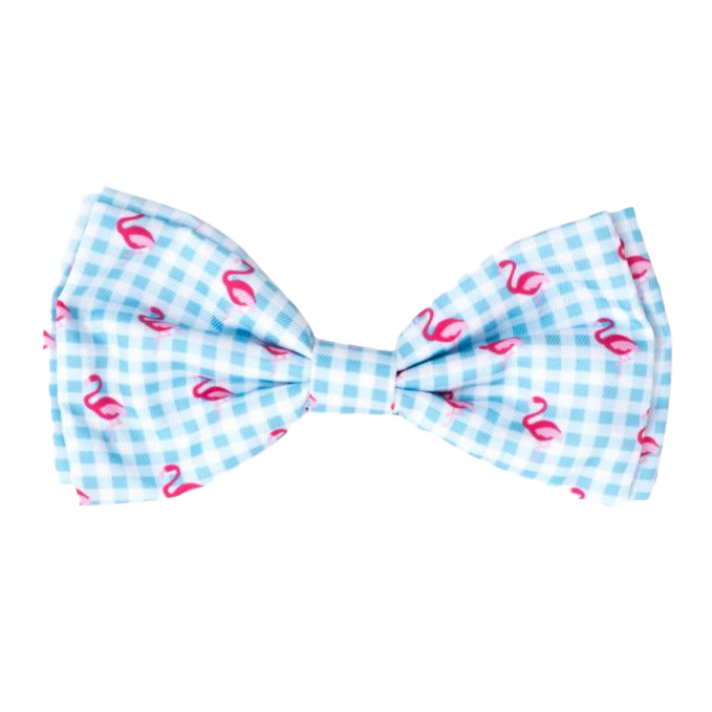 GINGHAM-PINK-FLAMINGOS-DOG-BOW-TIE-