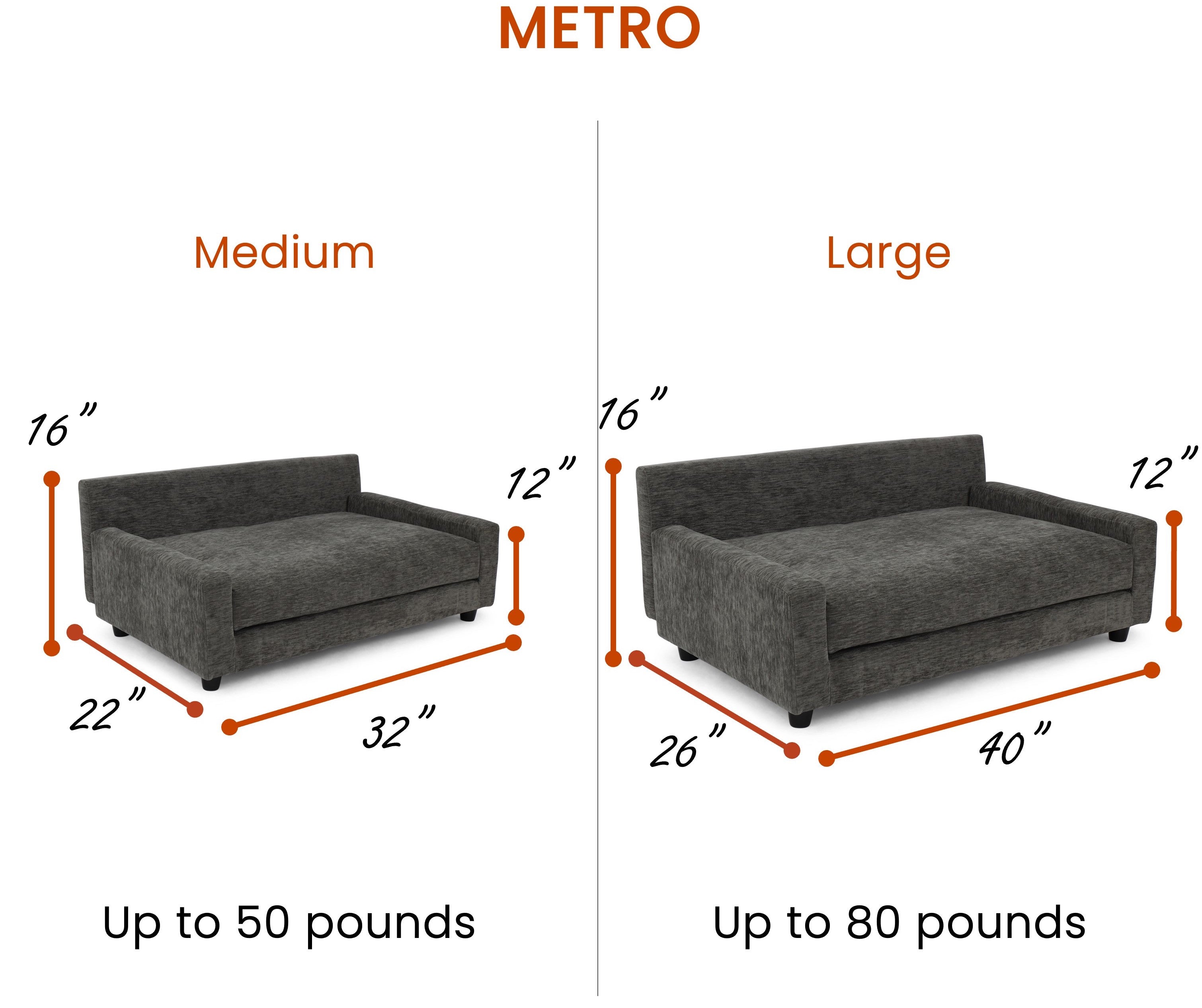 Metro Sofa Bed | Metal
