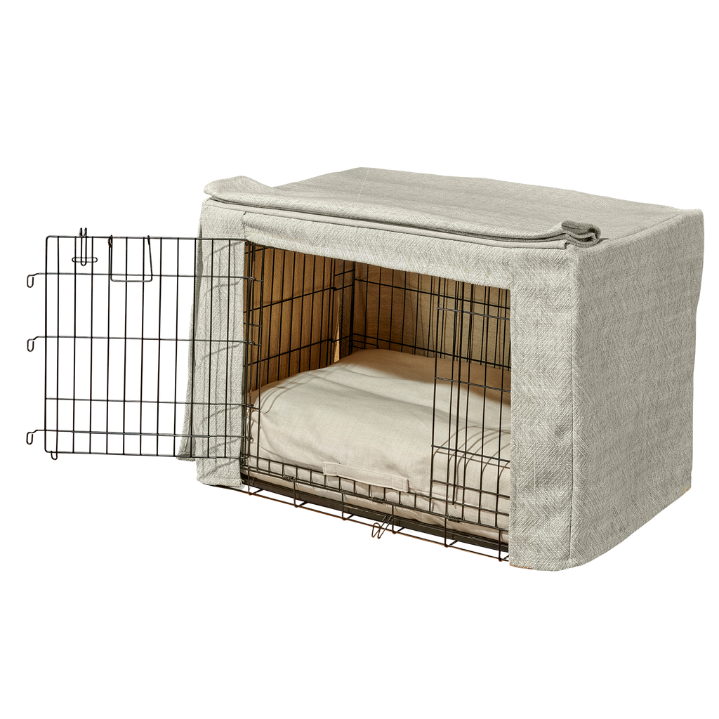 Double Door Dog Crate Kennel Cover Natura Woven - Main Image