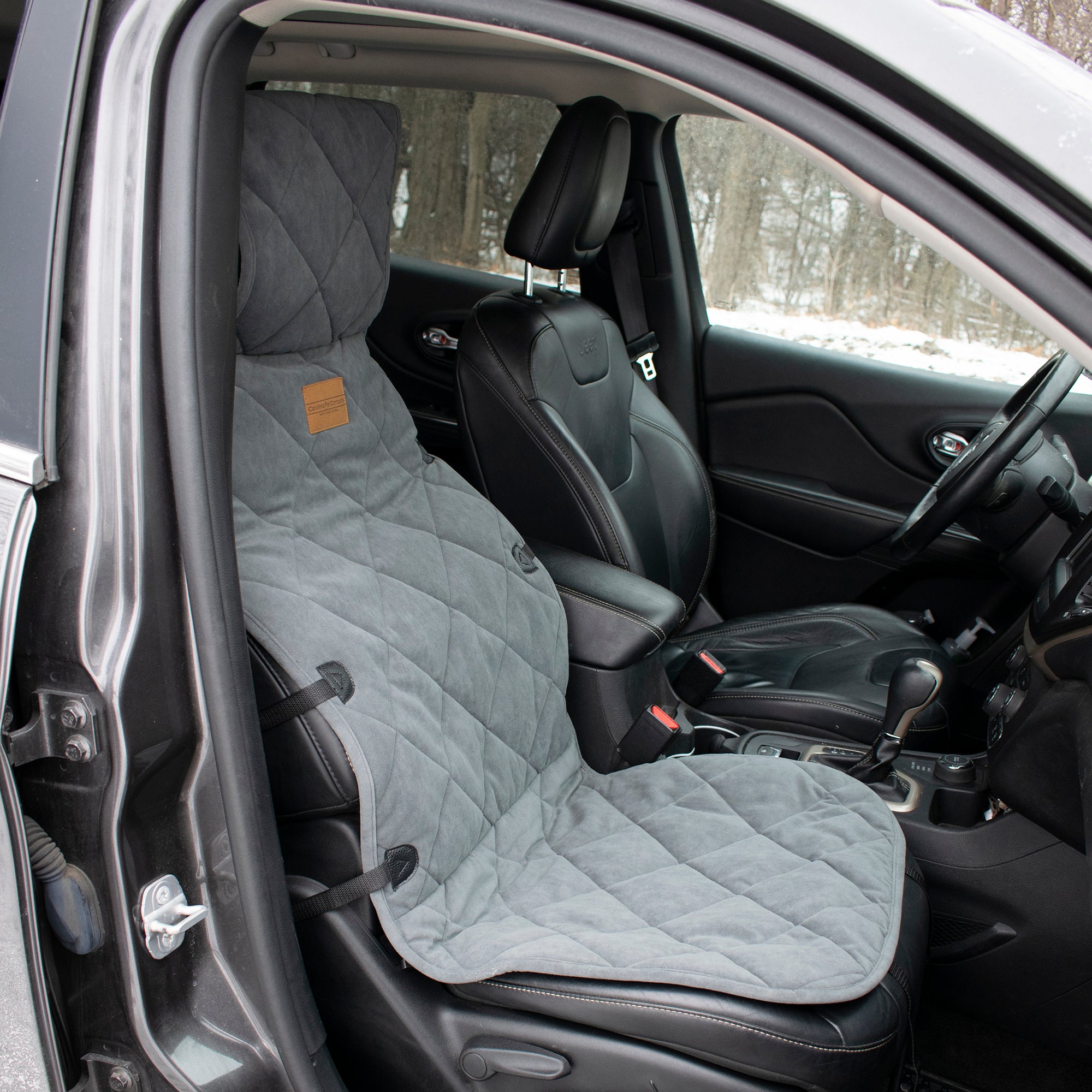 car front seat protector charcoal gray