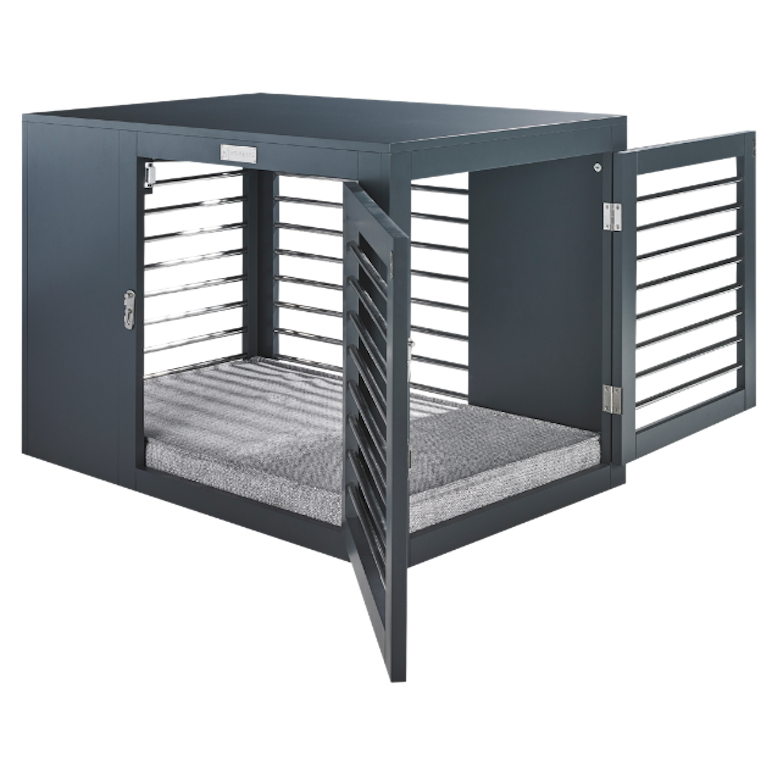 charcoal-gray-moderno-crate-dog-kennel