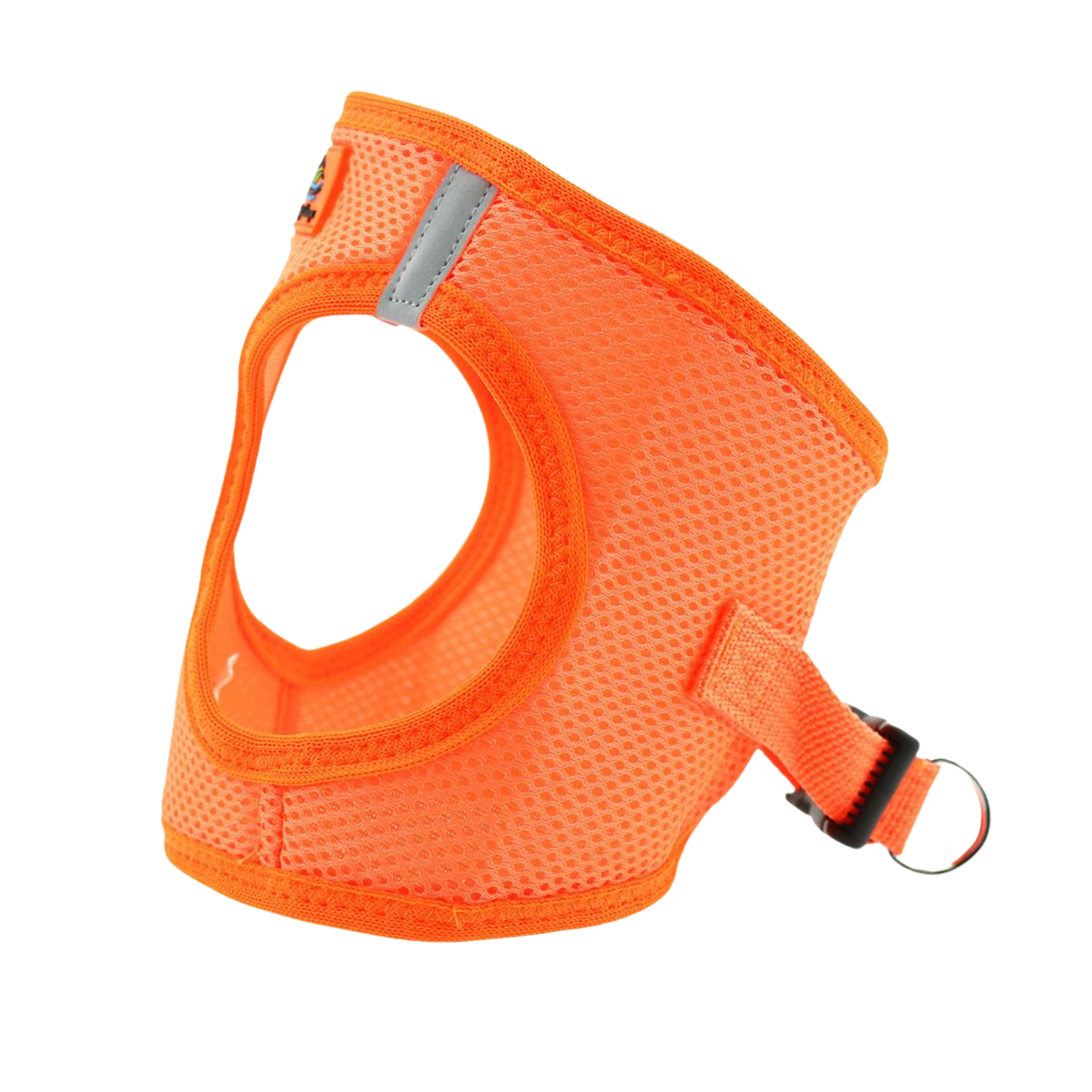 Orange dog harness on a white background