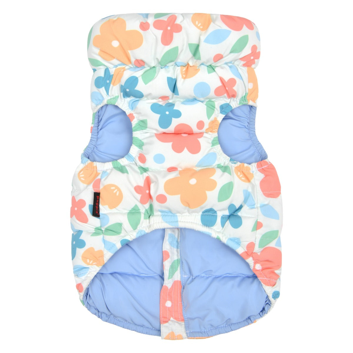 Baby seat cover with colorful floral pattern on a white background