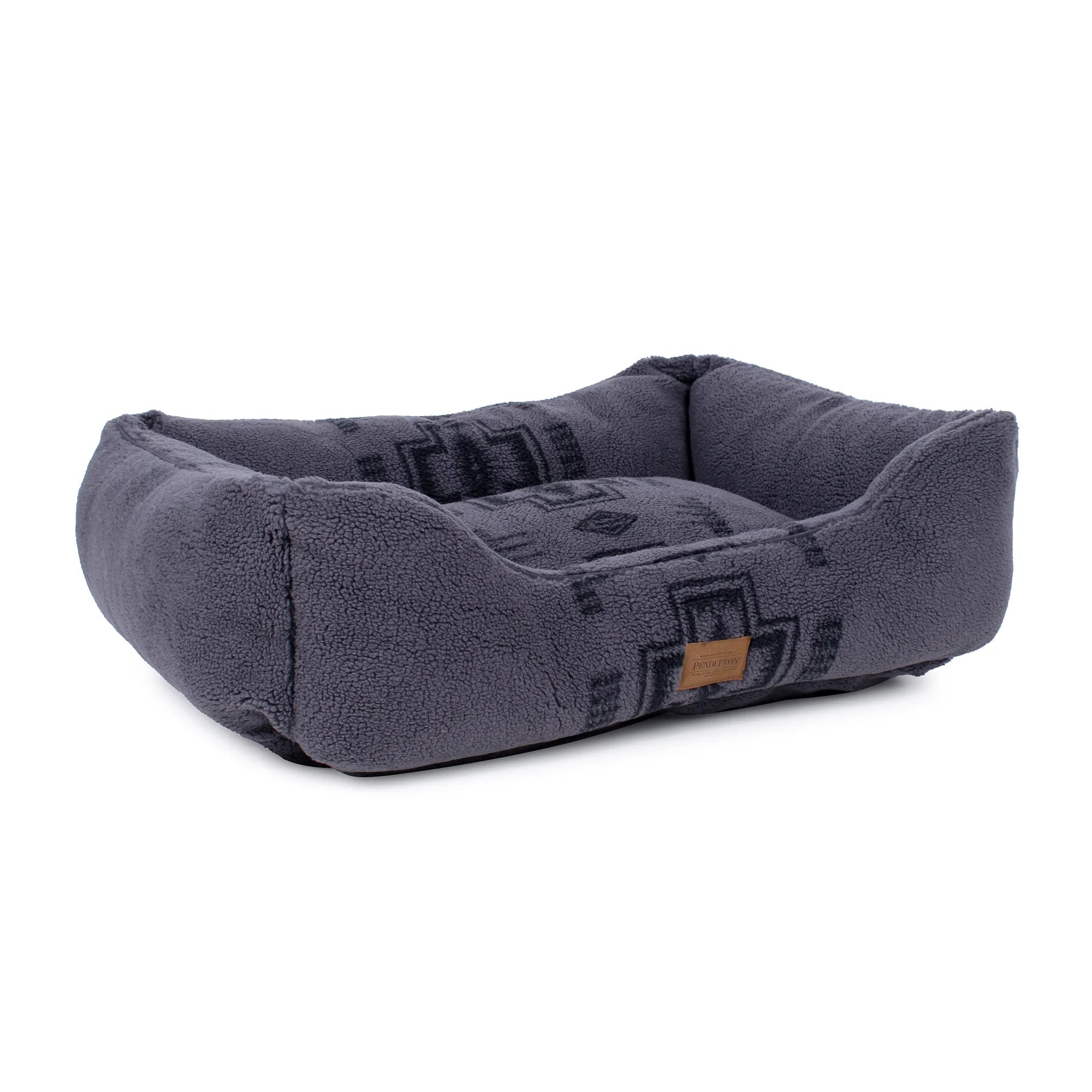 pendleton-berber-cuddler-dog-bolster-bed-harding-tonal-gray