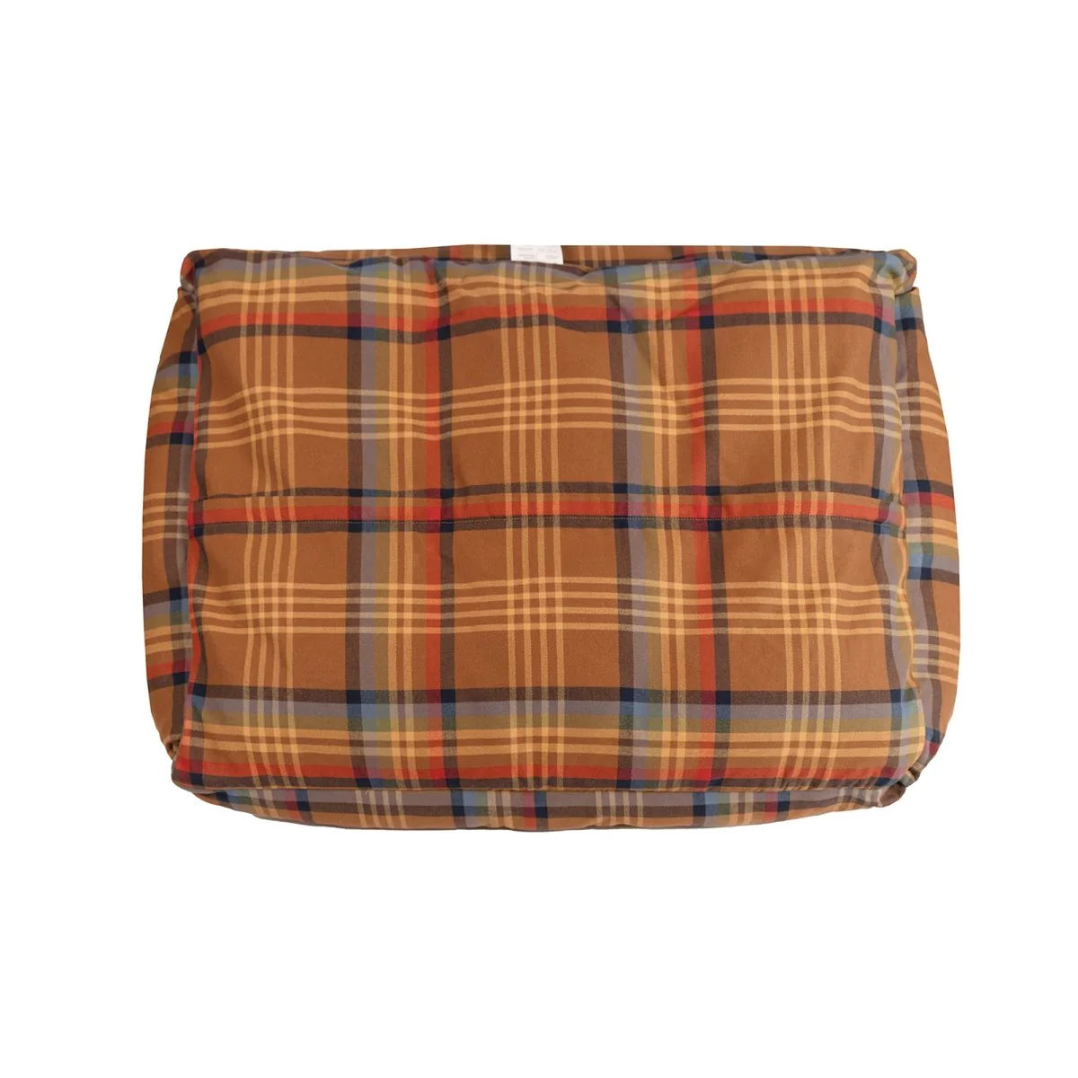 Plaid-patterned bag on a white background