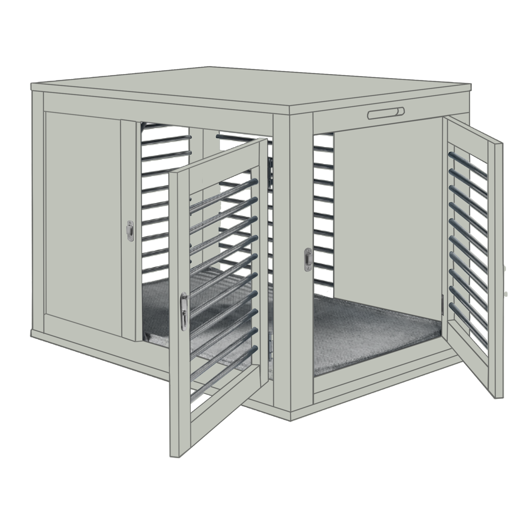 summer-drops-solid-gray-moderno-crate-dog-kennel