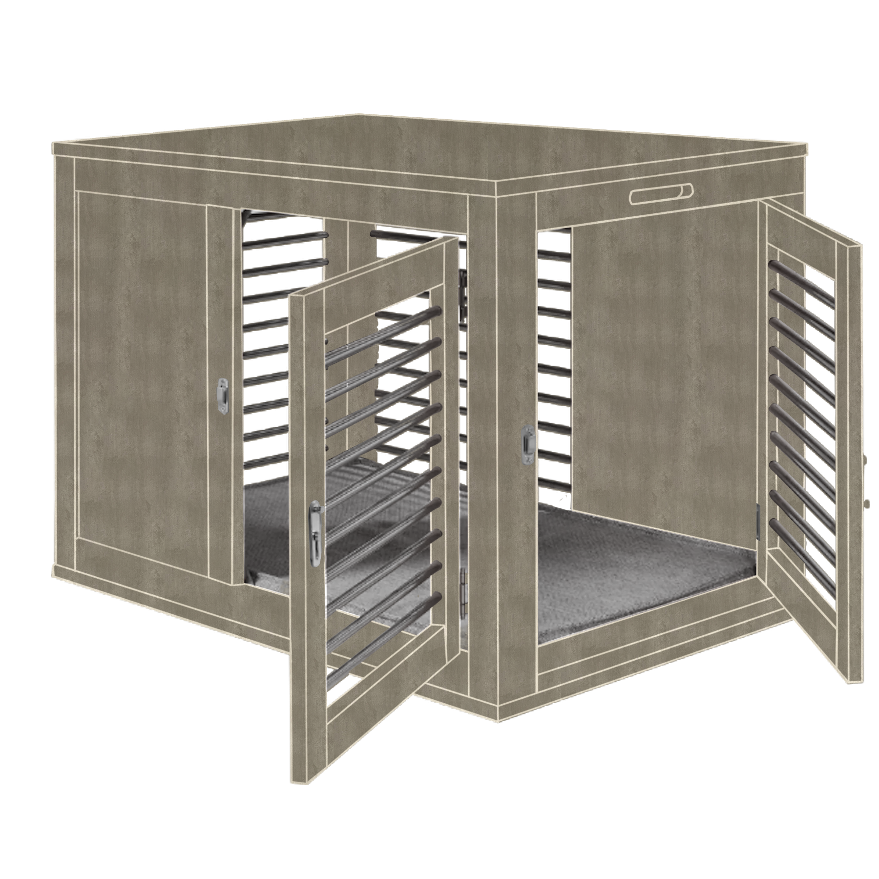 urban-vibe-abstract-gray-green-moderno-crate-dog-kennel