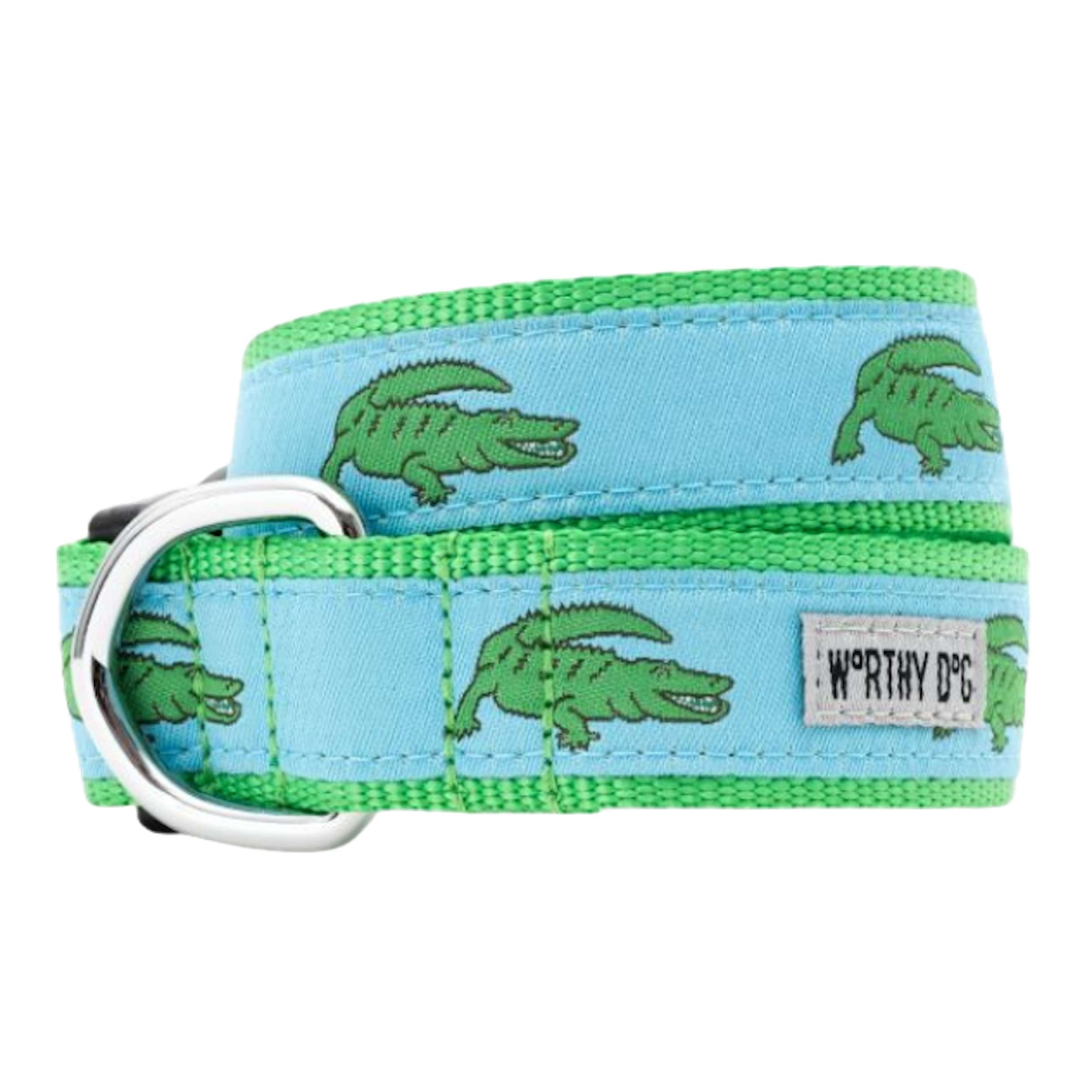 Collar | Alligators Blue & Lime