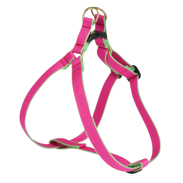BRIGHT-PINK-LIME-DOG-HARNESS