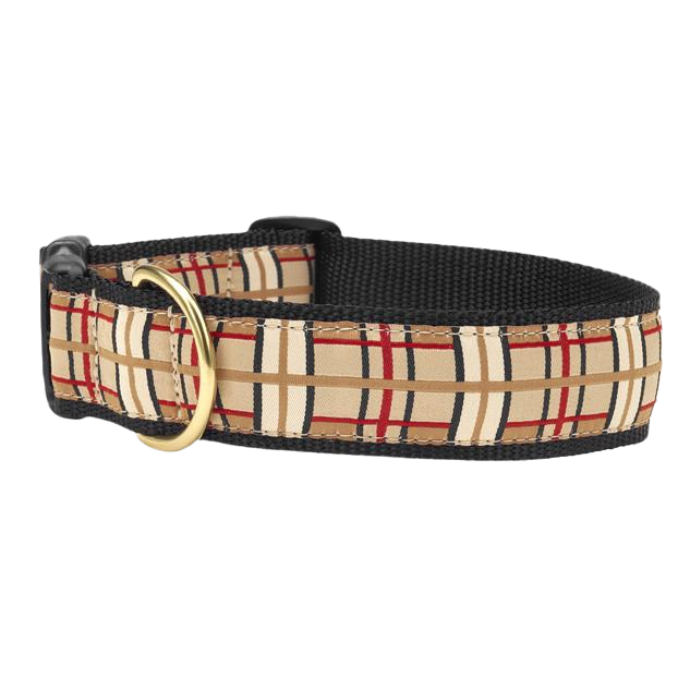 COUNTRY-PLAID-DOG-COLLAR-EXTRA-WIDE-LARGE-BREED