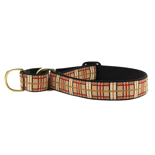 COUNTRY-PLAID-DOG-COLLAR-MARTINGALE-NO-PULL
