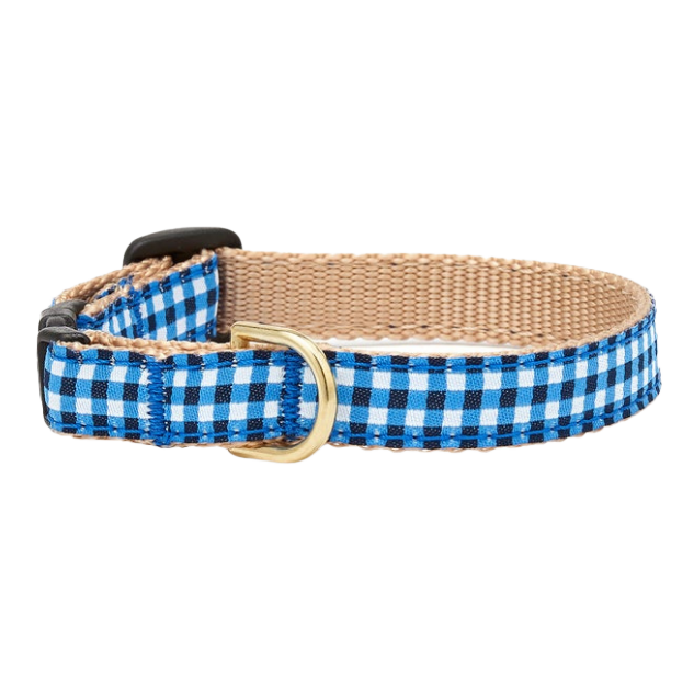 NAVY-GINGHAM-DOG-COLLAR-SMALL-BREED-TEACUP