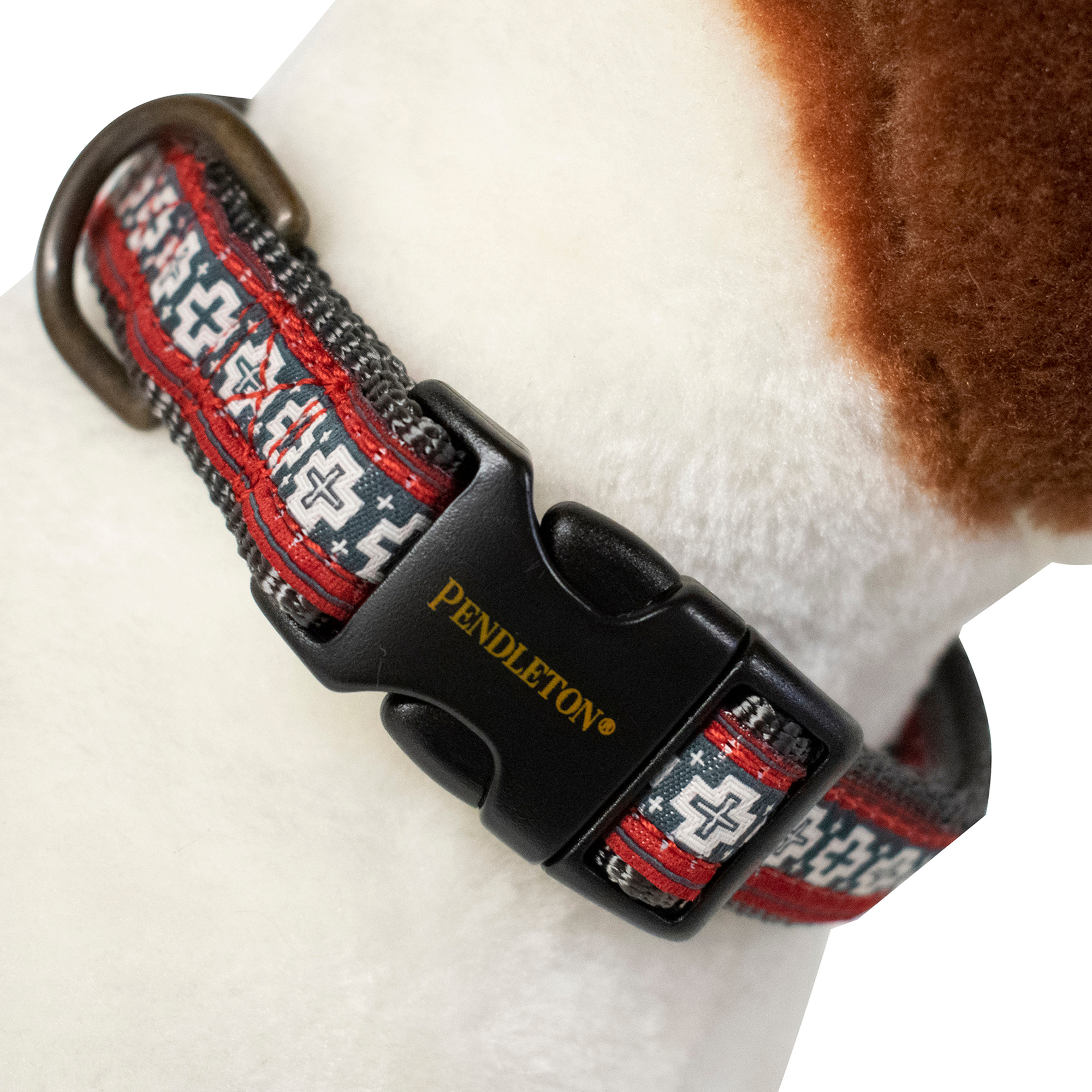 PENDLETON-DOG-COLLAR-LEASH-WHITE-RED-GRAY-SAN-MIGUEL-CLASSICS-COLLECTION