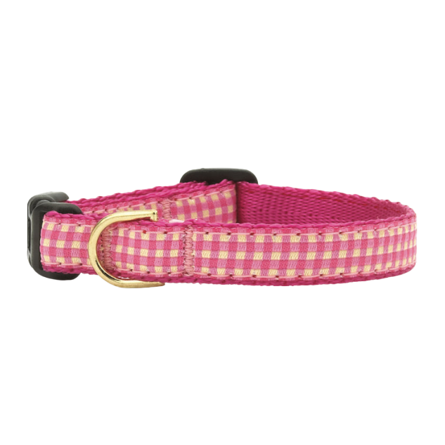 PINK-GINGHAM-DOG-COLLAR-SMALL-BREED-TEACUP