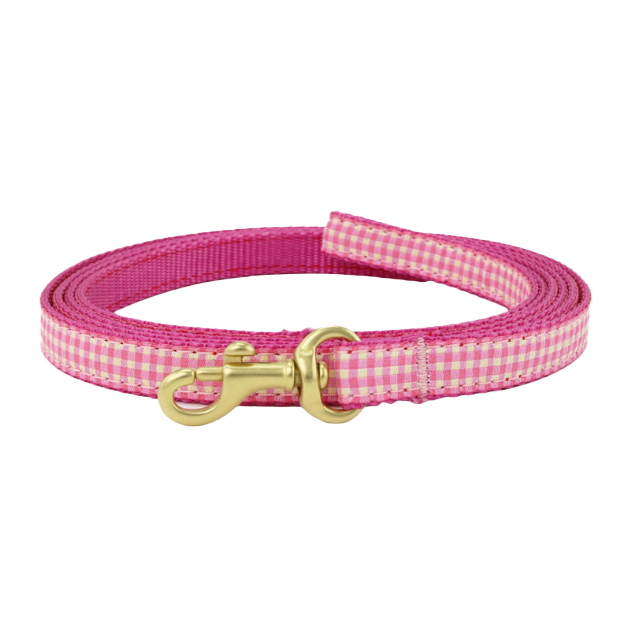 PINK-GINGHAM-DOG-LEASH-SMALL-BREED-TEACUP