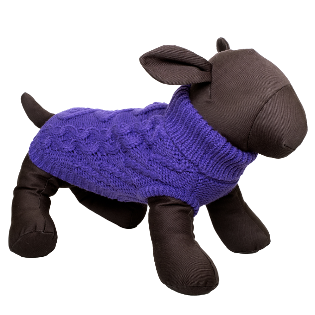 Purple & Pink Fairisle  Lambswool Fairisle Knit Dog Sweater