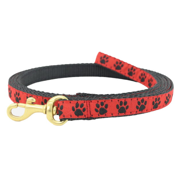 RED-BLACK-PAW-DOG-LEASH-SMALL-BREED-TEACUP