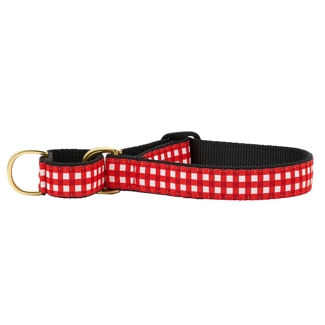RED-GINGHAM-DOG-COLLAR-MARTINGALE-NO-PULL