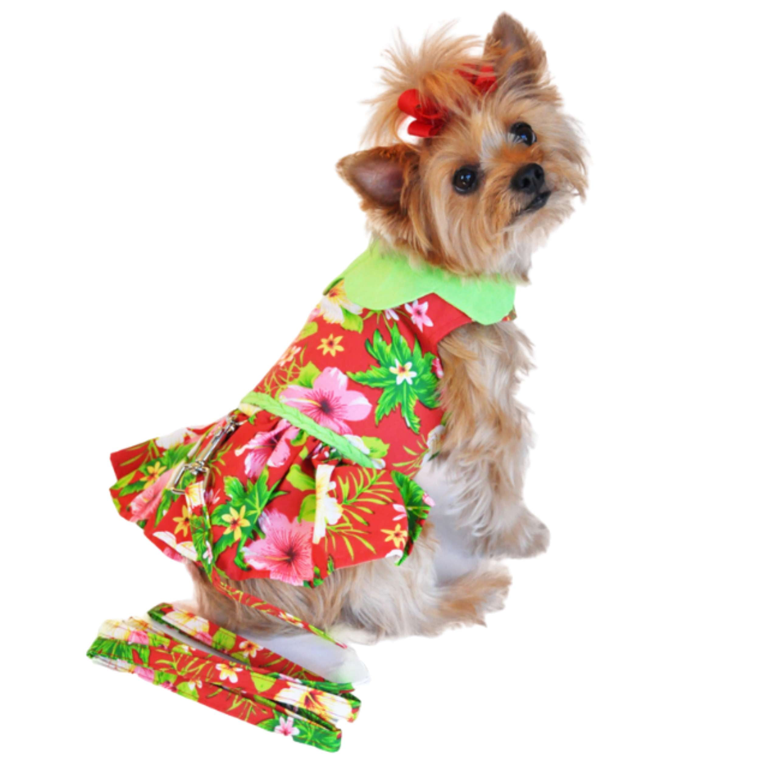 RED-HAWAIIAN-HIBISCUS-DOG-PARTY-DRESS-BOULDERBARKS
