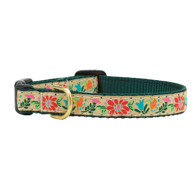 TAPESTRY-FLORAL-DOG-COLLAR-SMALL-BREED-TEACUP