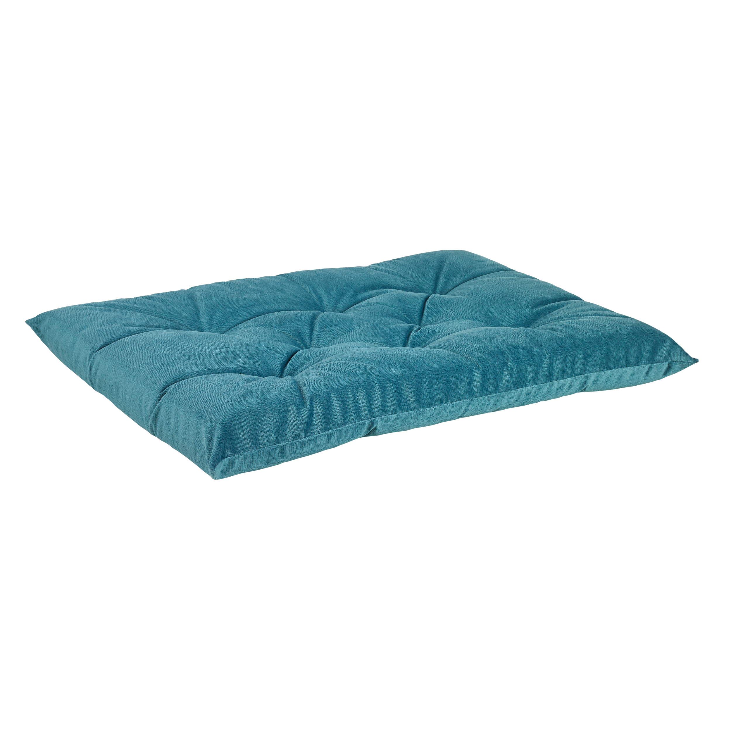 TEAL-TUFTED-CUSHION-DOG-BED