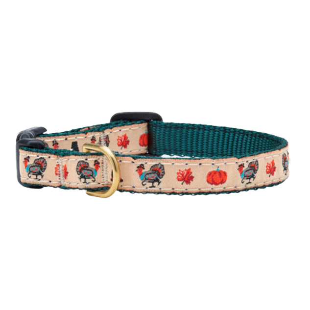 TURKEY-TROT-THANKSGIVING-DOG-COLLAR-SMALL-BREED-TEACUP